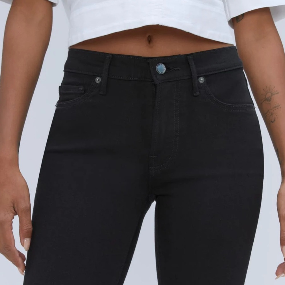 NWT Everlane The Mid-Rise Skinny Stretch Jeans Black Size 28 - Picture 4 of 9